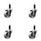 Service Caster 3'' Semi Steel Wheel Swivel 1-1/8'' Expanding Stem Caster Set, 4PK SCC-EX20S314-SSS-118-4 - alternate 1